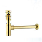 Brass/Gold Bathroom Basin Sink Bottle Trap Pop Up Drain W/Overflow Waste P-Trap