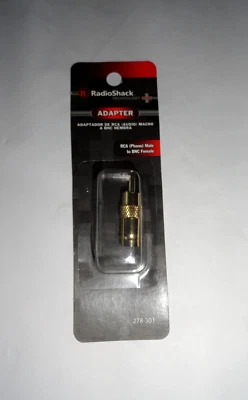 Radio Shack Adapter RCA (Phono) Male to BNC Female - Image 1 of 3