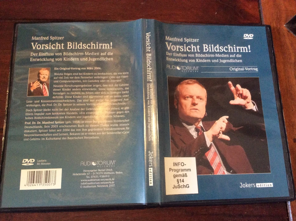 Manfred Spitzer - Vorsicht Bildschirm Einfluss Bildschirm-Medien [DVD] Kinder - Bild 1 von 1