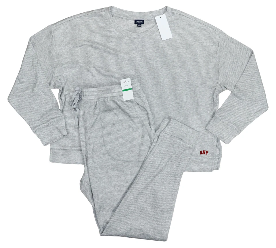 Conjunto de pijama para mujer Gap Body de 2 piezas manga larga tejido con textura nuevo con etiquetas elige color/talla Foto 1 de 1
