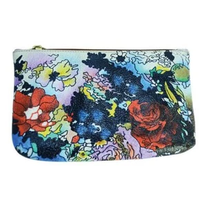 Swank Bags Hand Painted Genuine Leather Coin Purse- Abstract Flower SB131AF - Picture 1 of 2
