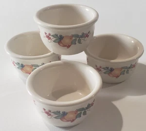Corelle Coordinates Abundance Fruit Stoneware 7 oz. Ramekins Set of FOUR 4-1/4" - Picture 1 of 6