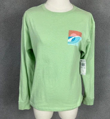 Roxy Girls Surfing Vibes Long Sleeve T-Shirt Large (12) Lime New With Tag's. - Image 1 of 4