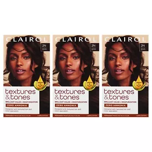 Clairol Textures & Tones Permanent Hair Dye # 2N Mocha Brown (Lot of 3) - Picture 1 of 2