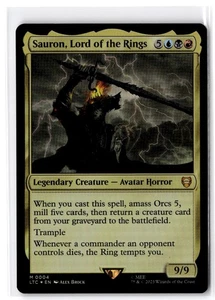 Commander: The Lord of the Rings #4 Sauron, Lord of the Rings Foil - Picture 1 of 2