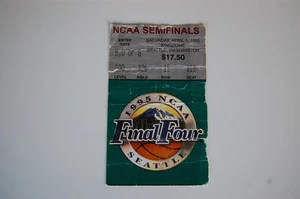 Boleto Final Four de Baloncesto NCAA 1995 Carolina del Norte Arkansas UCLA Oklahoma St - Imagen 1 de 4