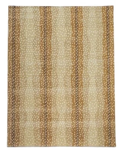 Antelope Cheetah Beige Animal Morden Rug With Handmade Tufted 100% Wool Area Rug - Picture 1 of 9