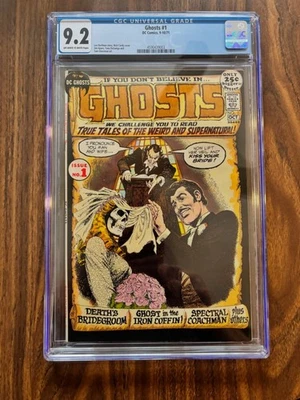 Ghosts # 1 CGC 9.2 NM-  DC Horror key – Tough black cover - Cardy - Image 1 of 4