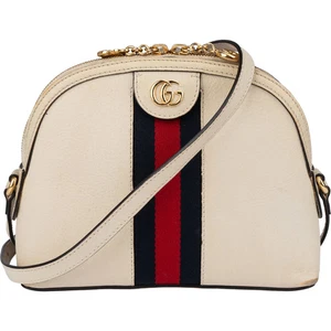 Gucci White Leather Ophidia Crossbody Bag Tasche - Bild 1 von 12