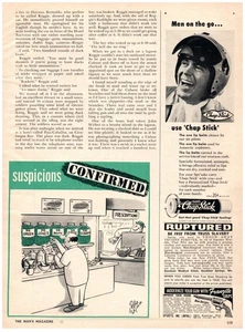 PRINT AD, 1958 Men On The Go Use Chap Stick 50's Lip Balm Jet Pilot Helmet Smile - Picture 1 of 1