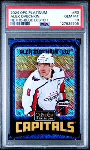 2024-25 O-Pee-Chee Platinum #R3 Alex Ovechkin Retro Blue Luster #8/100 PSA 10 GM - Picture 1 of 2