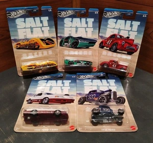 NEW 2025 HOT WHEELS 1:64 SALT FLAT RACERS SILVER SERIES COMPLETE 5 CAR SET - Picture 1 of 9