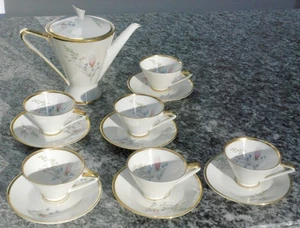 Alka Bavaria Wiener Pastell, Mokka Service, 6 Personen mit Mokka Kanne - Bild 1 von 14