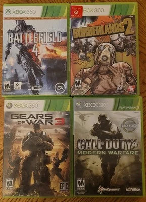 4 Xbox 360 Spiele ungetestet Battlefield 4 Gears Of War Borderlands 2 Call Of Duty - Bild 1 von 4