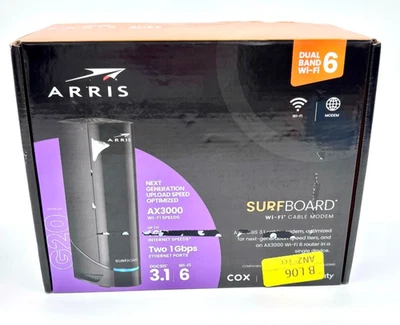 ARRIS SURFboard G20 AX3000 DOCSIS 3.1 Wi-Fi 6 Cable Modem: 1000 Mbps Dual Band - Image 1 of 4