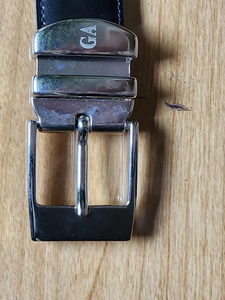 Cinturón reversible de cuero negro genuino Armani 40/101,6 Italia Foto 1 de 3