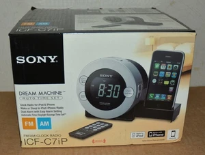 Sony ICF-C7IP Dream Machine Clock Radio AM/FM Alarm iPod Dock w/ Box Remote - Picture 1 of 5