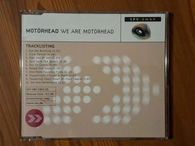 CD MOTORHEAD WE ARE MOTORHEAD PROMO -2000- STEAMHAMMER SPV 085-12822 - 10 TRACKS - Photo 1/2