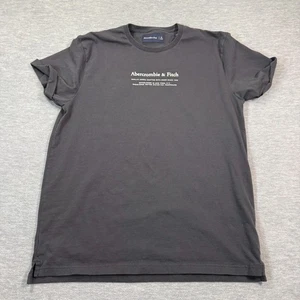 Abercrombie & Fitch T-Shirt Herren XL grau Rundhals Logo Grafik Freizeit Tee - Bild 1 von 7