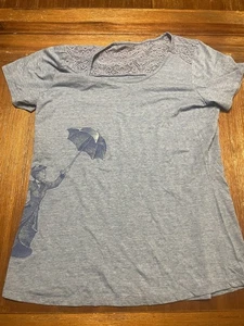 Disney Park Grand Floridian Mary Poppins 2017 Damen Shirt Blau Extra Large - Bild 1 von 8