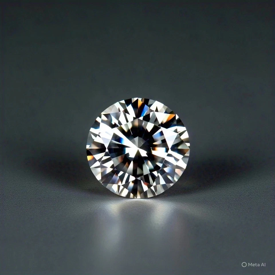 2Ct Round Cut Natural D Color Lab grown Loose CVD Diamond VVS1 Clarity Certified - Image 1 of 4