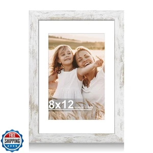 Hongkee 8x12 Bilderrahmen mit Glas, Display Bilder 6x9 mit Passepartout oder 8x1 - Bild 1 von 5