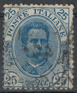 ITALIA REGNO 1891 Umberto I 25c azzurro us - Foto 1 di 1
