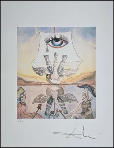 SALVADOR DALI * Female Lovers * 65 x 50 cm * signed lithograph * limited - Picture 1 of 8