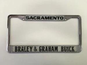 Braley & Graham Buick Sacramento CA Oldtimer Händler Nummernschild Rahmen - Bild 1 von 2