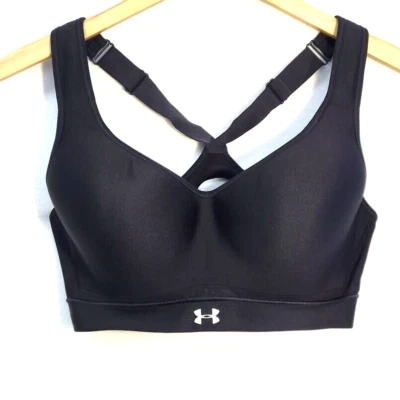 Sujetador deportivo Under Armour 36D negro ligeramente forrado espalda deportiva ajustado Foto 1 de 4