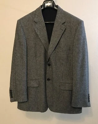 Abrigo deportivo John Ashford para hombre talla 40 corto negro/bronceado tweed Officecorp Business Foto 1 de 4