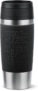 Emsa Travel Mug Classic 360 ml – Edelstahl, 100% dicht, für Heiß & Kalt, schwarz - Bild 1 von 14