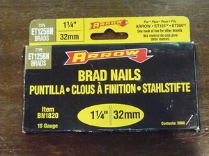 Arrow 18 Gauge Brad Nails 1 1/4" 32mm #BN1820 (2000) - Picture 1 of 3