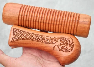 WOODSTOCK & FOREND GRIPS FOR REMINGTON 870 TAC 14, EXPRESS, 12 GA ENGRAVED # BR - Picture 1 of 24