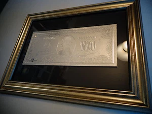 USA - 2 DOLLAR SILVER NEW BILL - EACH IN NICE FRAME - GREAT COLLECTIBLE GIFT - Picture 1 of 7