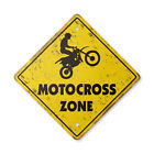 Motocross-m Vintage Crossing Sign Xing Plastic Rustic dirt bike supercross cycle
