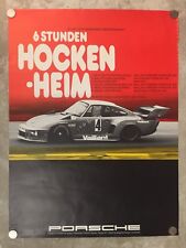 1977 Porsche 935 Coupe 6 Heures Hockenheim Victoire Showroom Sales Affiche Rare