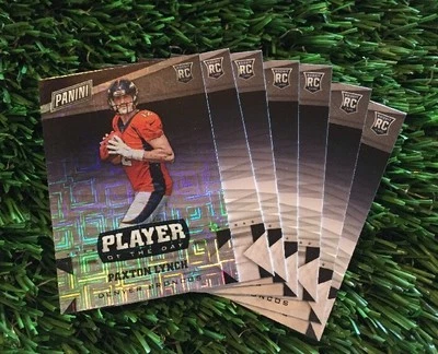 (7) PAXTON LYNCH 2016 PANINI PLAYER OF THE DAY ROOKIE REFRACTOR BASE LOT - Image 1 of 2