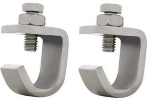 (2) Stainless Bumper Guide Brackets Clamp For Steel Bumpers United Pacific 86052 - Picture 1 of 1