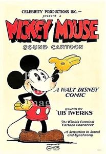 Mickey Mouse Poster  Sound Cartoon Walt Disney Art Print 13x19 - Picture 1 of 1