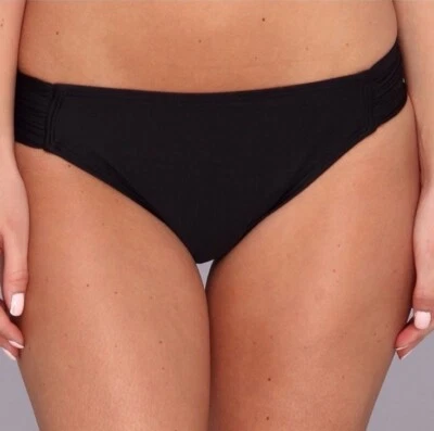 NUEVO CON ETIQUETAS $38 ATHENA "NUEVO PANTALÓN LENGÜETA" NEGRO BÁSICO CLÁSICO BIKINI PANTALONES DE BAÑO 4 Foto 1 de 4