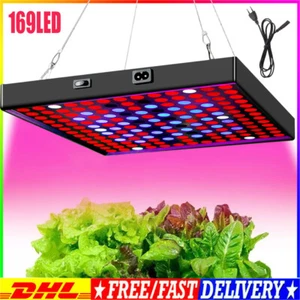 LED Pflanzenlampe Vollspektrum 169LEDs mit UV IR Grow Lampe Pflanzenlicht Gemüse - Bild 1 von 13