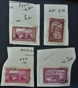MONACO #120/#121/#123/#124 USED CAT. $34.50 CAN.SHIP $1.99 COMB. SHIPPING - Picture 1 of 1