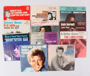 1950s & 1960s Lot of 11 Records, 45rpm 7" Singles w Picture Sleeve, VG or Better - Imagen 1 de 7