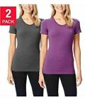 32 DEGREES COOL PACK Short Sleeve Scoop Neck 2 Tee Shirt Top Set, Size Small S 