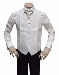 Herren Hochzeitsweste 3 teilig Gr.64 Creme Ivory - Bild 1 von 6
