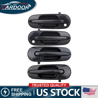 Manija de puerta exterior delantera y trasera negra negra para Honda CR-V CRV 97-01 4 piezas Foto 1 de 4