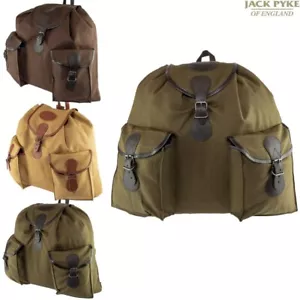 JACK PYKE LONA BOLSA SACO HUEVAS 50 LITROS CAPACIDAD CORREAS DE CUERO TIRO CAZA - Imagen 1 de 19