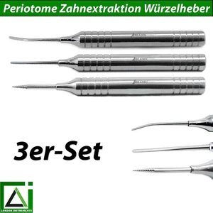 Dental Reflex Periotome Chirurgie Zahnextraktion Implant Wurzelheber 3er set Neu - Picture 1 of 5