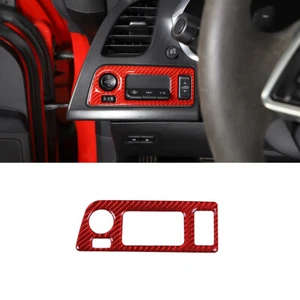 Carbon Fiber Interior Headlight Switch Button Cover Trim For Corvette C7 2014-19 - Picture 1 of 12